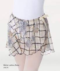 Body Wrappers Printed Mock Wrap Skirt (138)